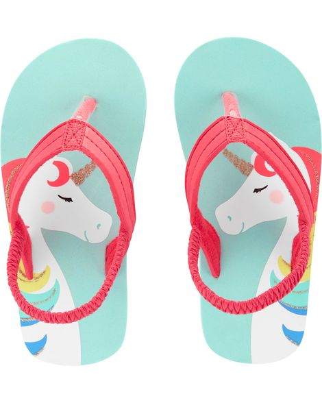 unicorn flip flops